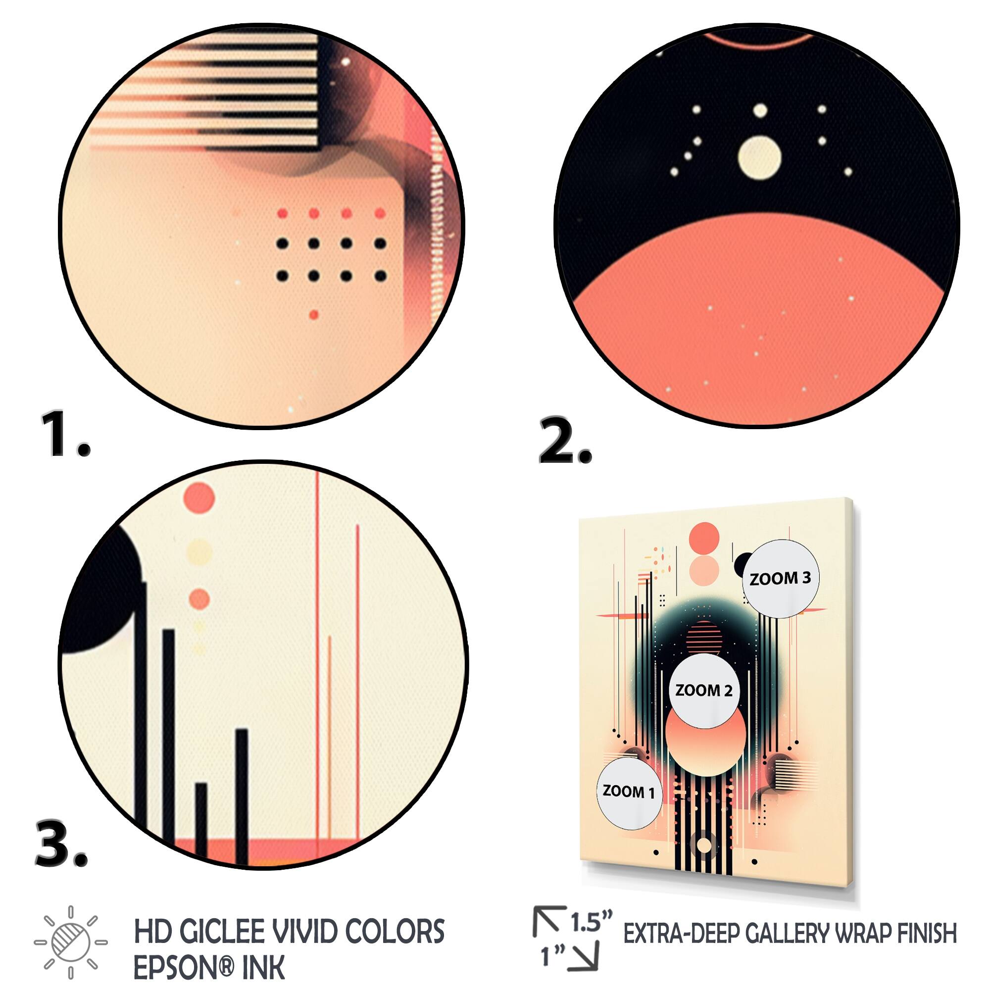 Designart "Glorious Elegance Art Nouveau Abstract Geometric" Modern